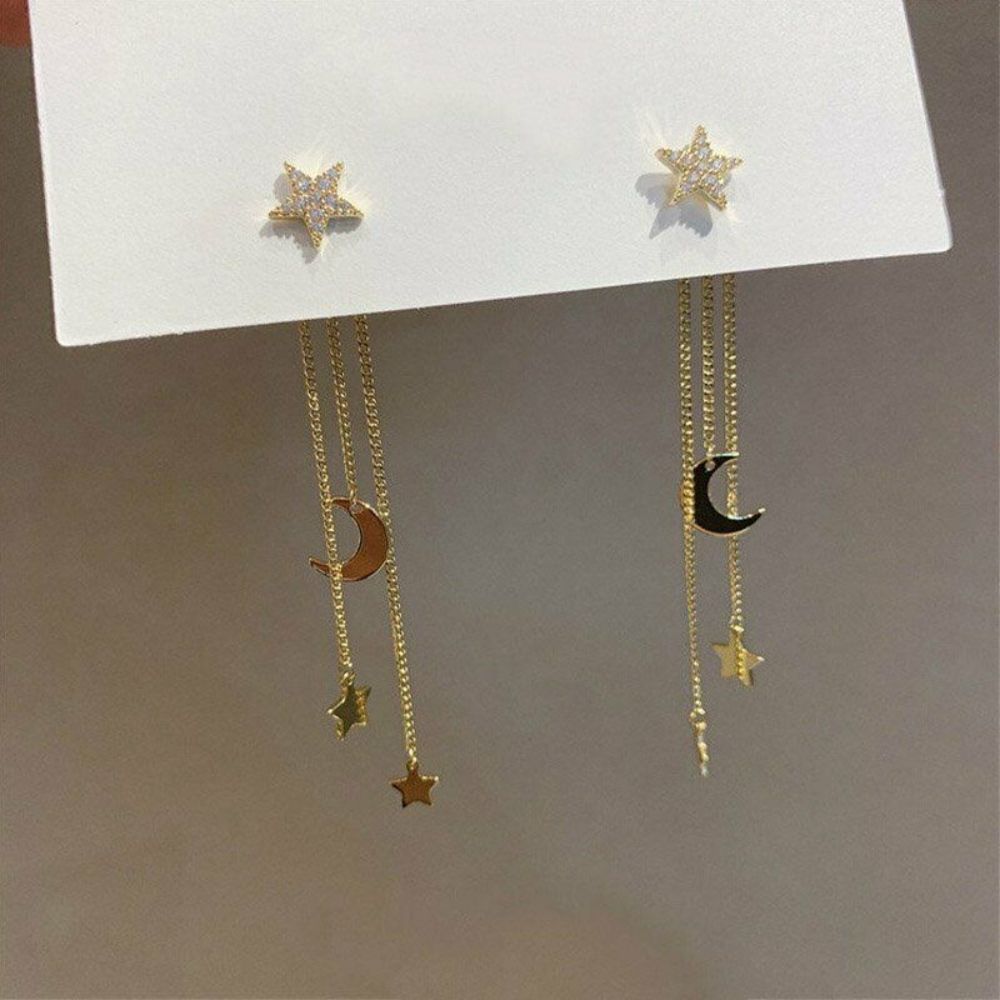 MOON AND STAR EARRINGS (PAIR) - Concordia Style Boutique