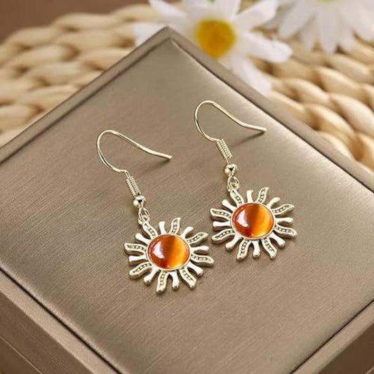 PLATED SUN EARRINGS (PAIR) - Concordia Style Boutique