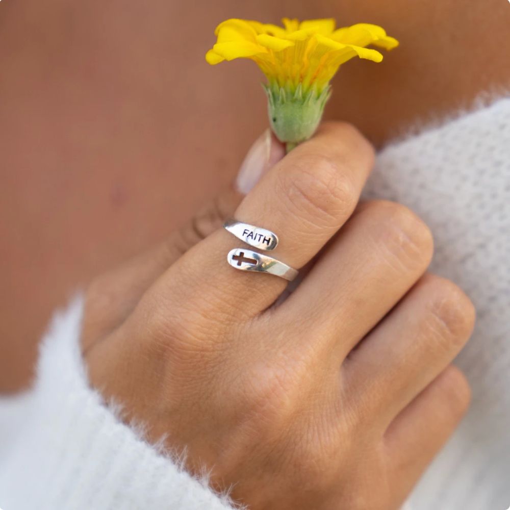 FAITH ADJUSTABLE RING (ADJUSTABLE) - Concordia Style Boutique