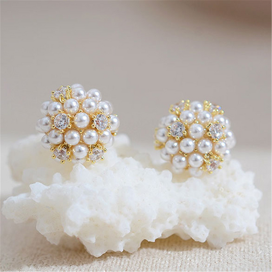 PEARL CLUSTER EARRINGS (PAIR) - Concordia Style Boutique