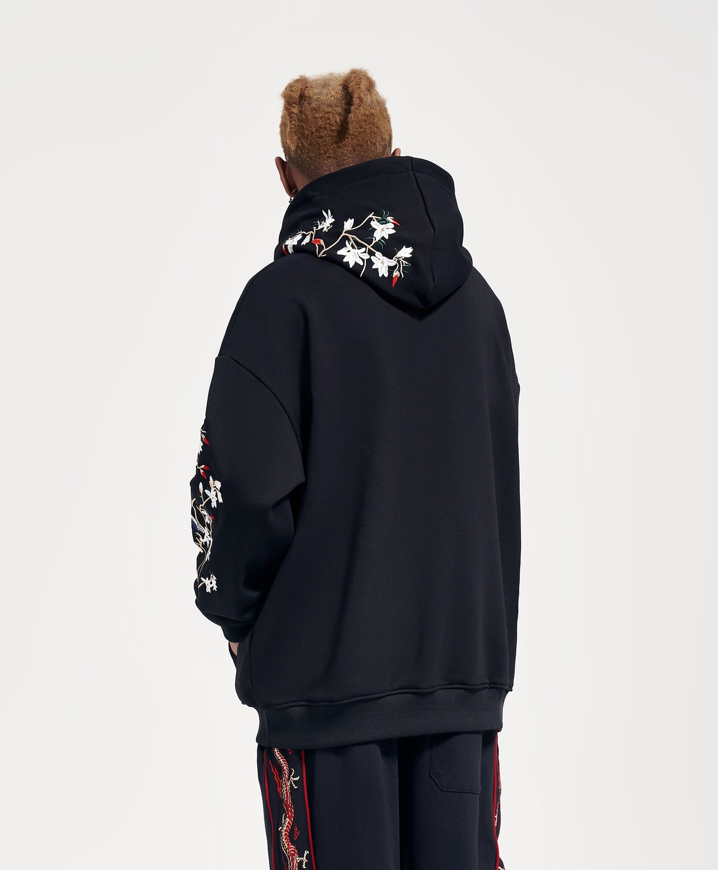 KH9083 Flowers Embroidery Hoodie - Concordia Style Boutique