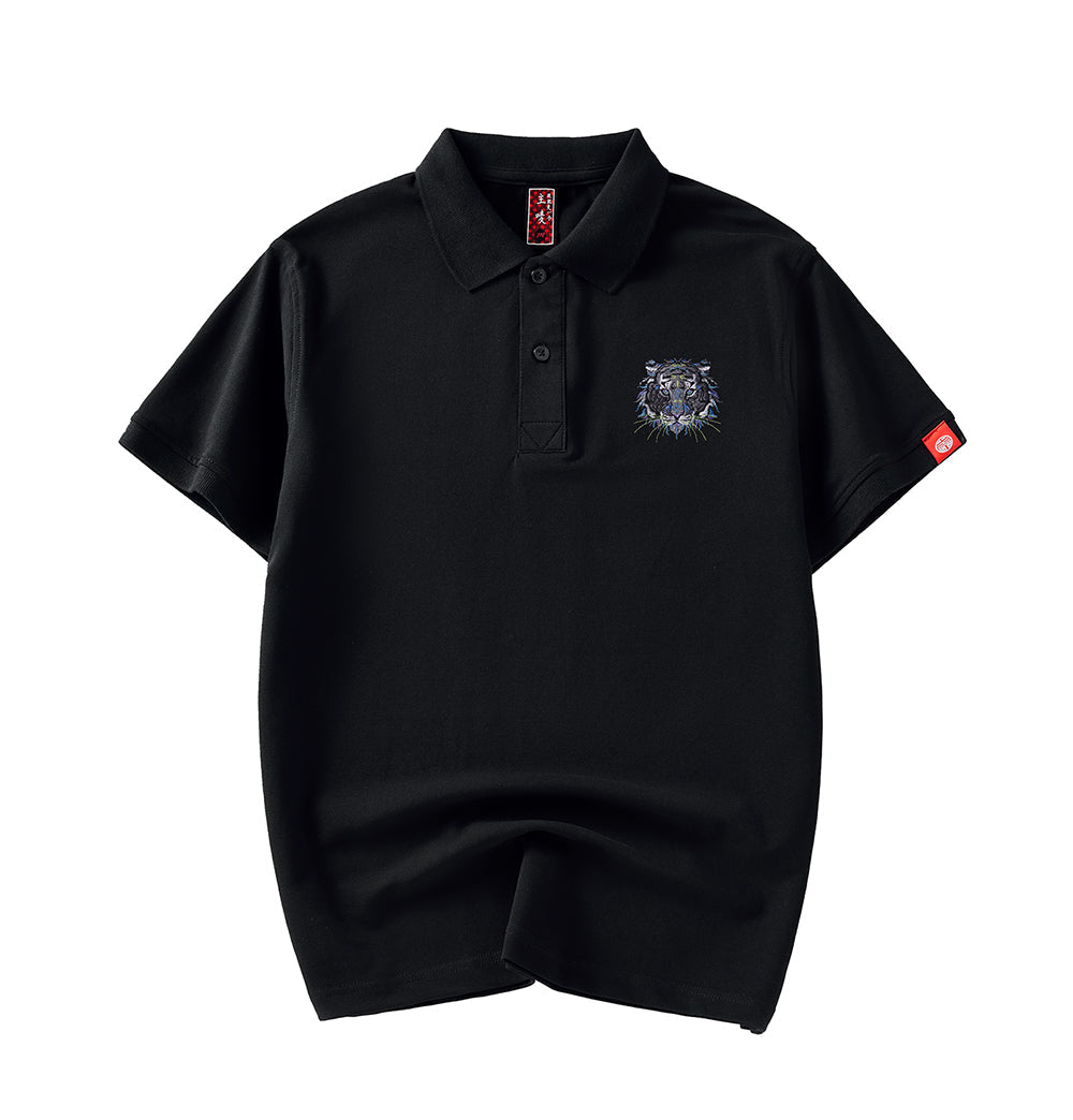 KH536 Tiger Embroidery Polo - Concordia Style Boutique