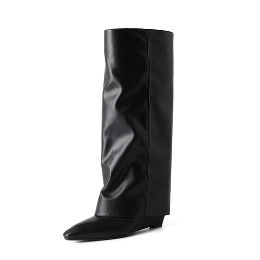 High Heeled Women's Black Boots - Premium Boots from Concordia Style Boutique - Just $139.92! Shop now at Concordia Style Boutique