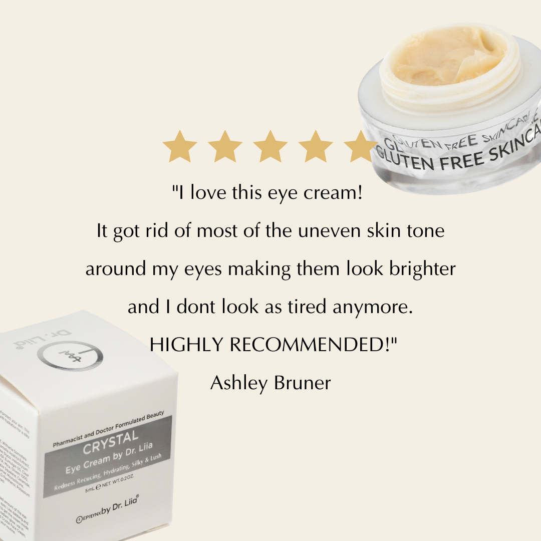 Vegan EpiSilk, Crystal Wrinkle Smoothing Eye Cream - Intense Brightening and Firming Wrinkle Fix for Sensitive Skin - Concordia Style Boutique