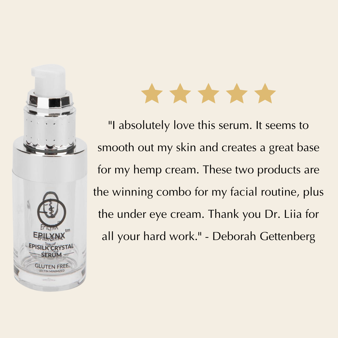 Vegan EpiSilk, Crystal Wrinkle Smoothing Face Serum - Intense Brightening and Firming Wrinkle Fix for Sensitive Skin - Concordia Style Boutique