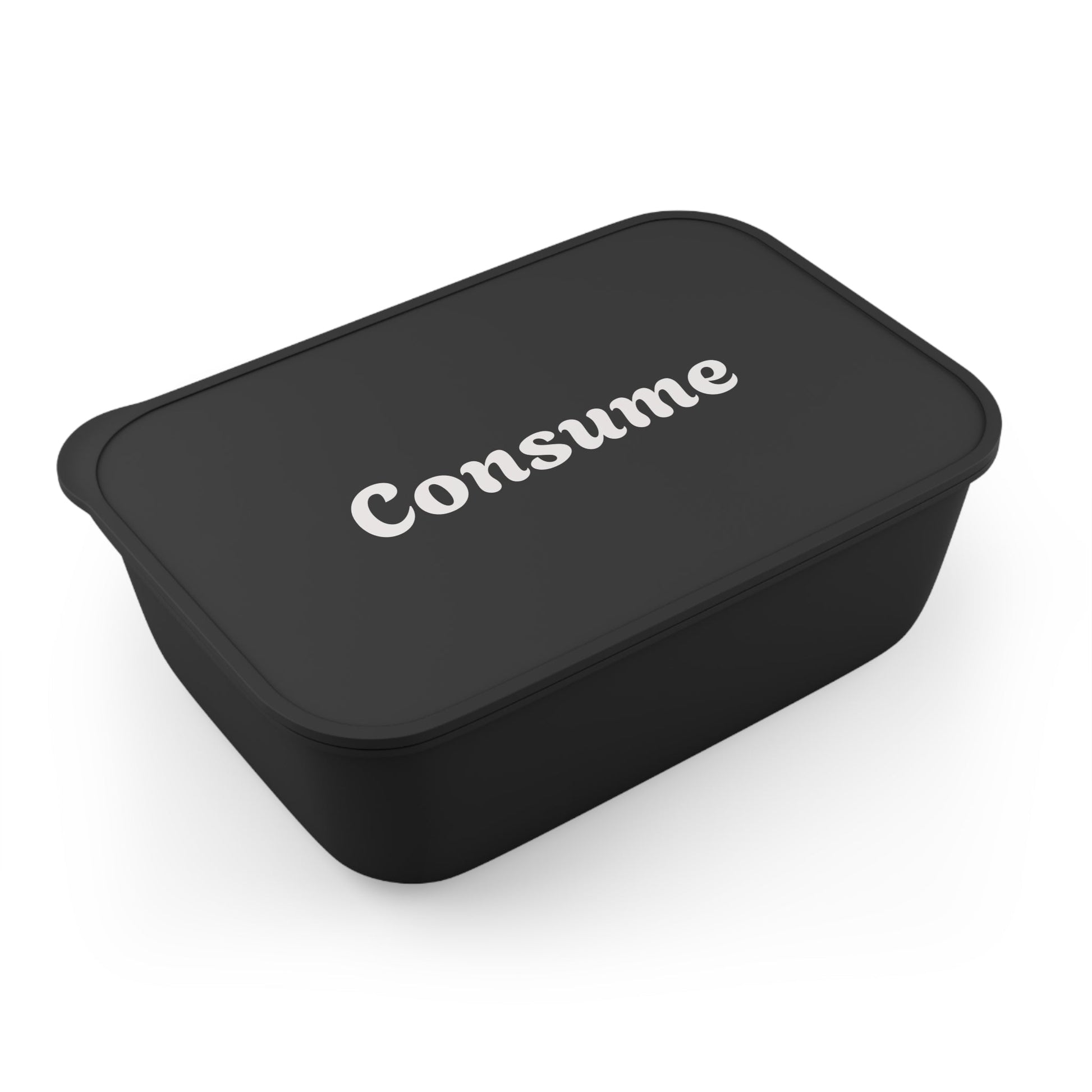 Eco-Friendly Bento Box for Meal Prep - 'Consume' Design with Utensils - Premium Bento Box from Concordia Style Boutique - Just $35.65! Shop now at Concordia Style Boutique
