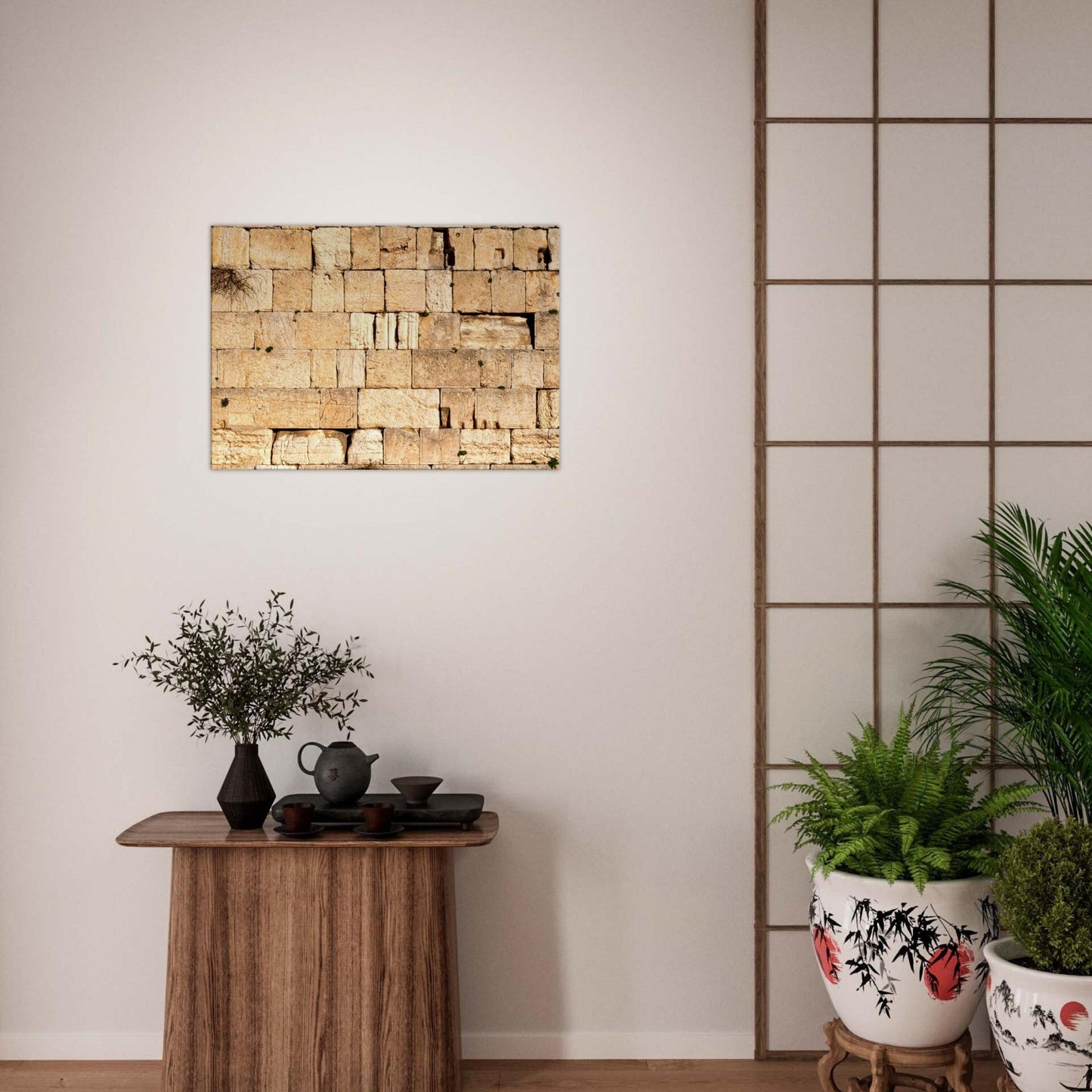 The Western Wall Brick Canvas Print