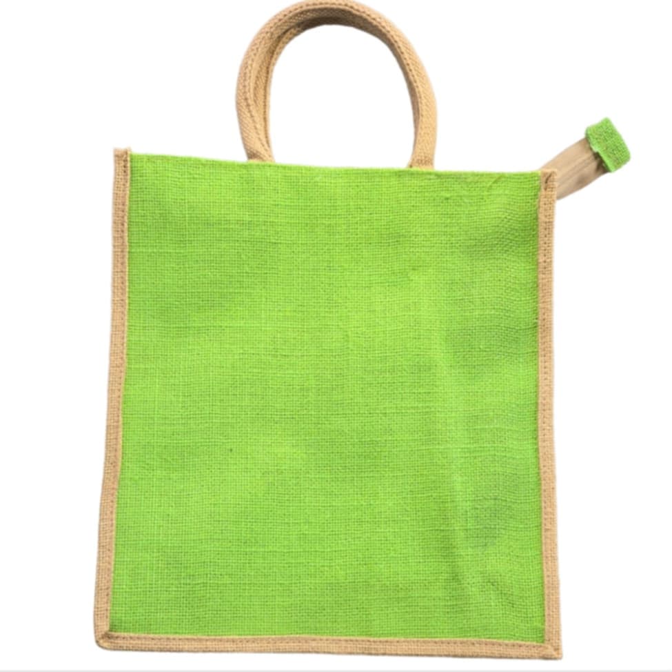 Vintage Style Jute Cotton Pocket Large Tote Shopping BAG Custom made