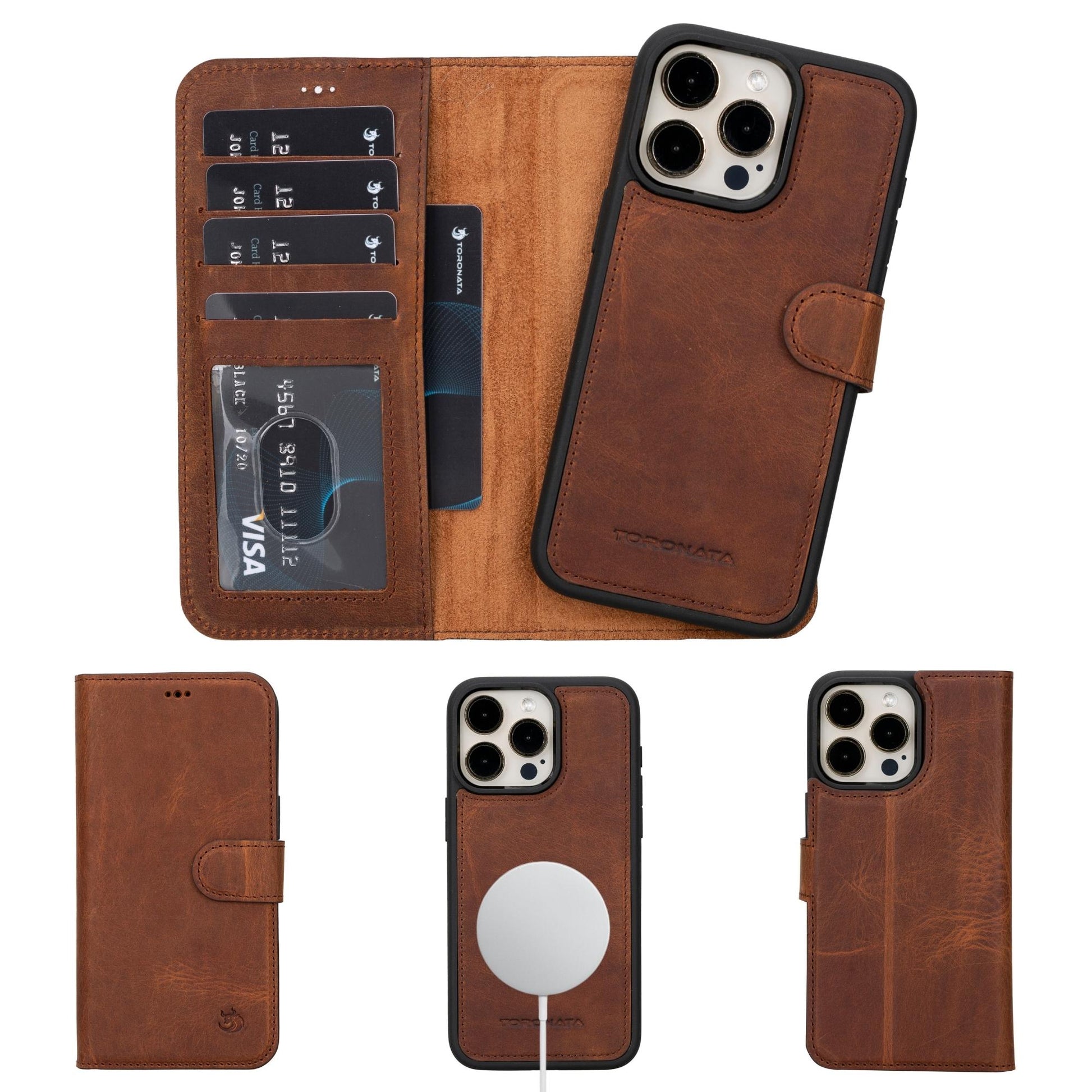 Casper iPhone 14 Series Detachable Leather Wallet Case - Concordia Style Boutique