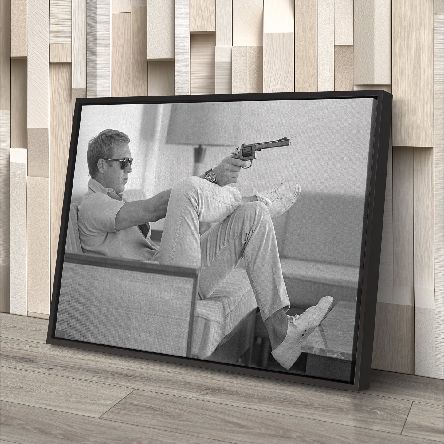 Steve McQueen's Revolver Canvas Art - Classic Movie Wall Decor Print