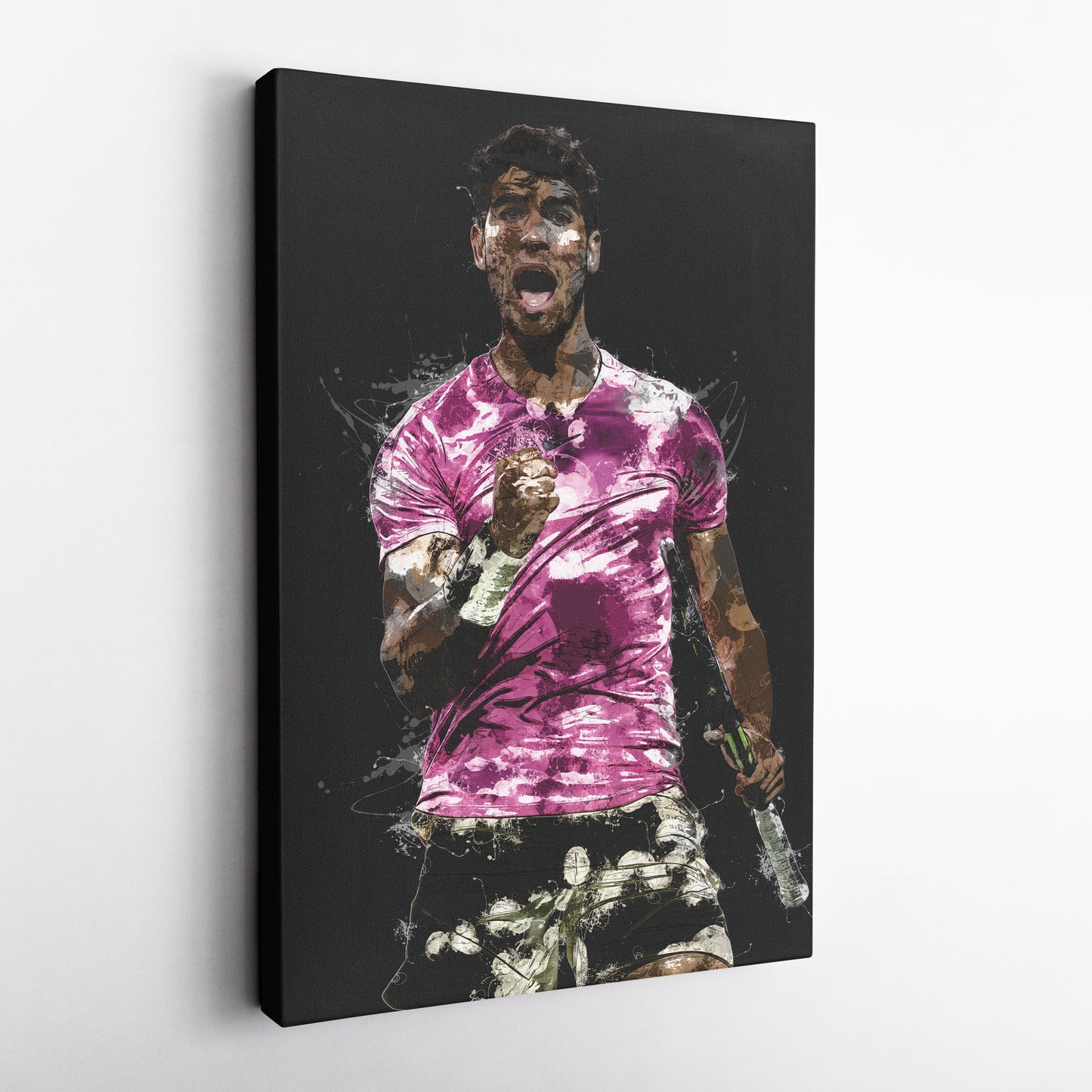 Carlos Alcaraz Canvas Print – Iconic Tennis Wall Art for Man Cave or Home