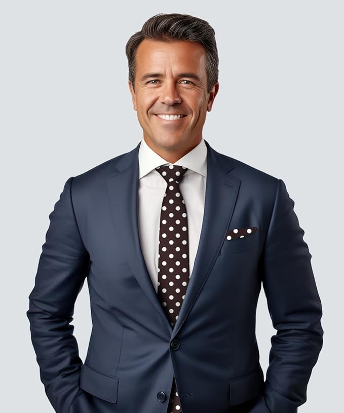 Vittorio Farina Men's Polka Dot Satin Necktie & Pocket Square