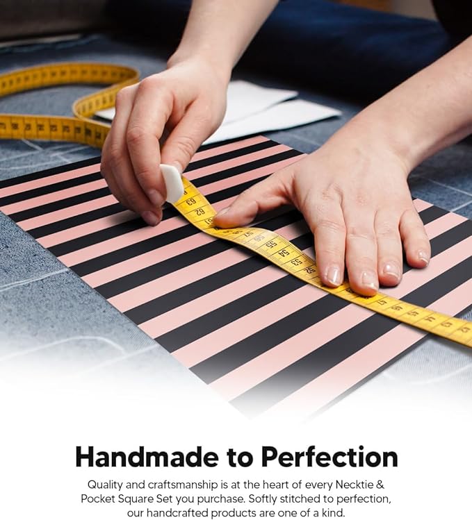 Vittorio Farina Men's Striped Satin Necktie & Pocket Square