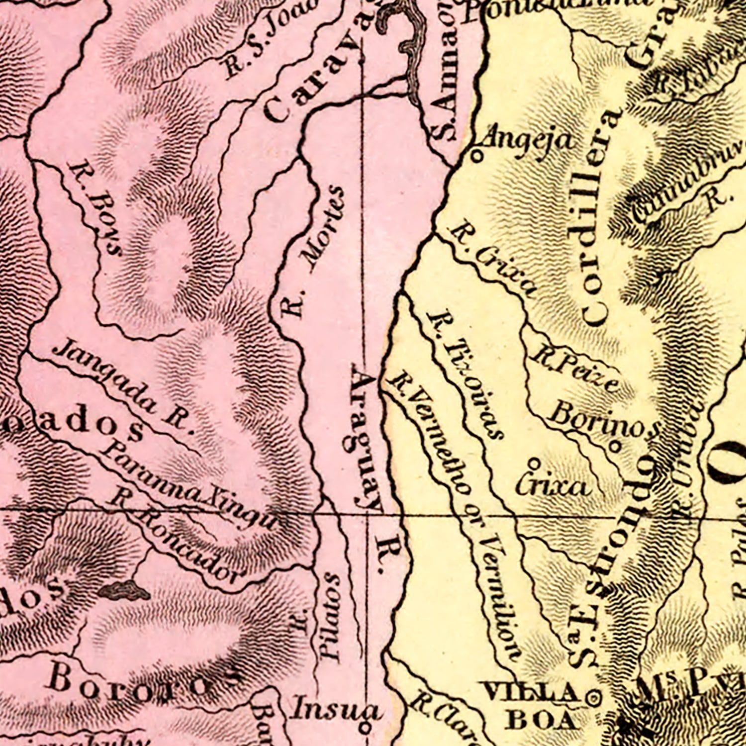 Vintage Map of Brazil 1842 - Concordia Style Boutique