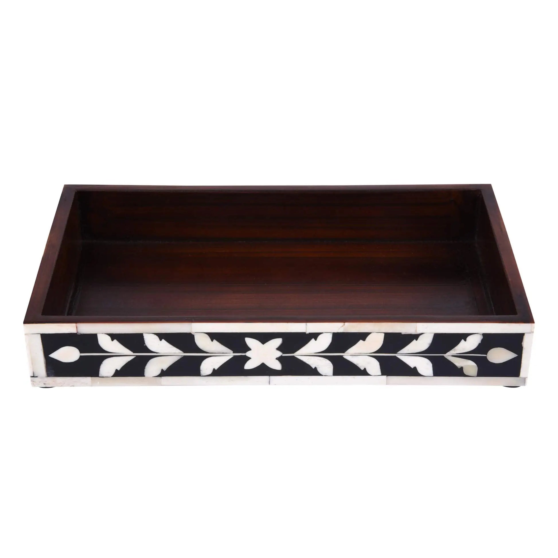 Vanity Trays Parlour Whist Pattern Bone & Resin Inlay Collection in 10x6 - Concordia Style Boutique
