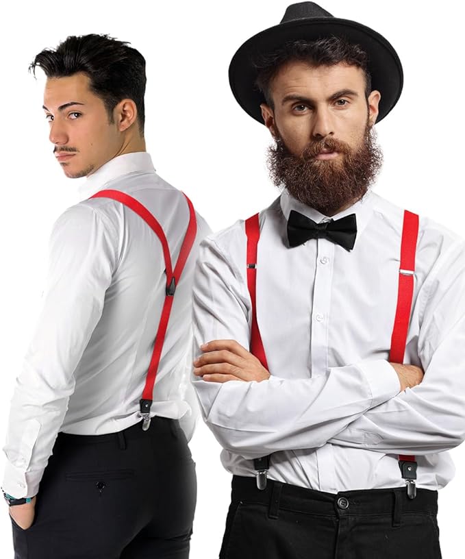 Vittorio Farina Men's Convertible Suspender in Gift Box: 70% Polyester & 30% Elastomer - Concordia Style Boutique