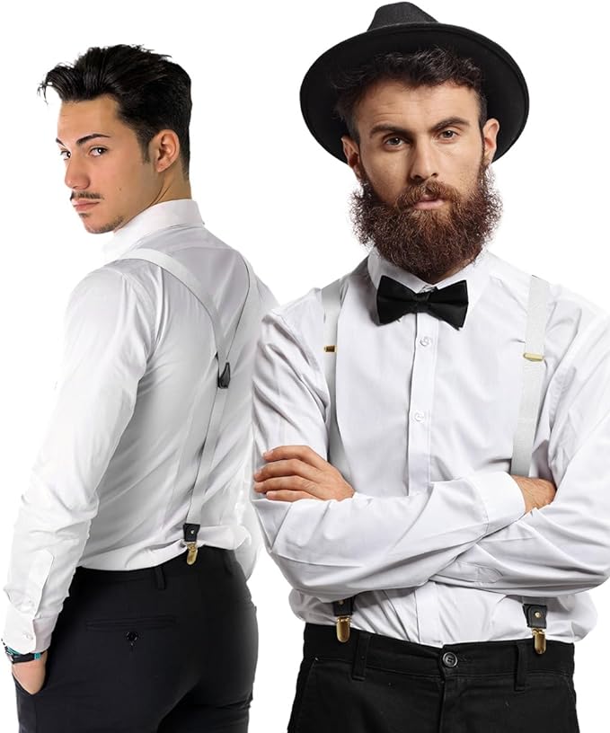 Vittorio Farina Men's Convertible Suspender in Gift Box: 70% Polyester & 30% Elastomer - Concordia Style Boutique