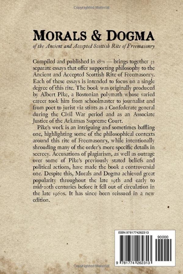 Morals and Dogma: of the Ancient and Accepted Scottish Rite of Freemasonry - Premium book from Concordia Style Boutique - Just $44.86! Shop now at Concordia Style Boutique