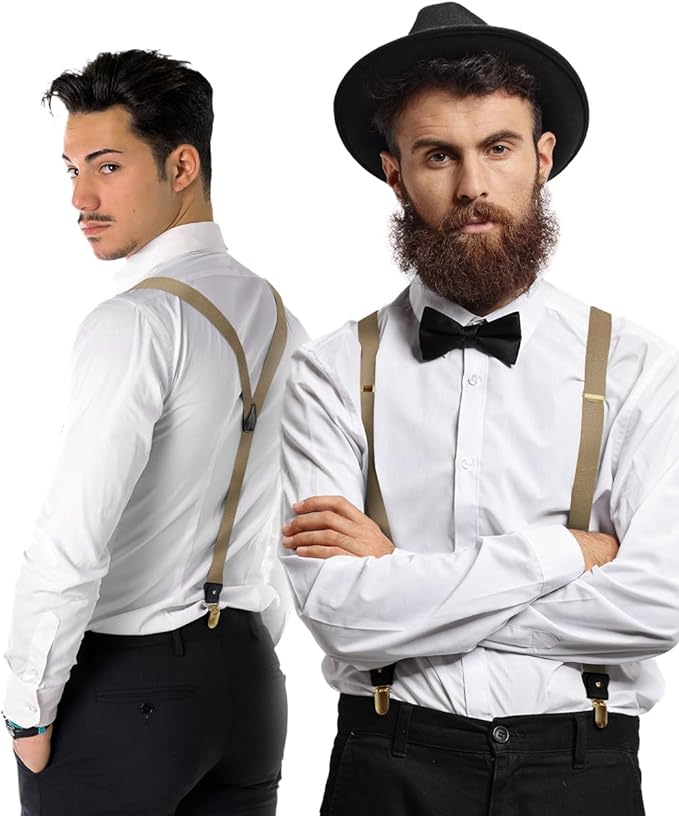 Vittorio Farina Men's Convertible Suspender in Gift Box: 70% Polyester & 30% Elastomer - Concordia Style Boutique