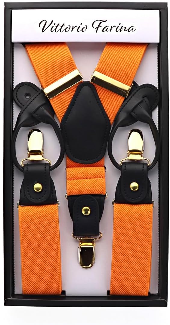 Vittorio Farina Men's Convertible Suspender in Gift Box: 70% Polyester & 30% Elastomer - Concordia Style Boutique