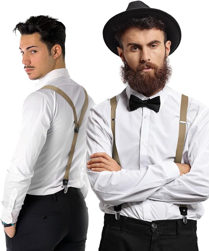 Vittorio Farina Men's Convertible Suspender in Gift Box: 70% Polyester & 30% Elastomer - Concordia Style Boutique