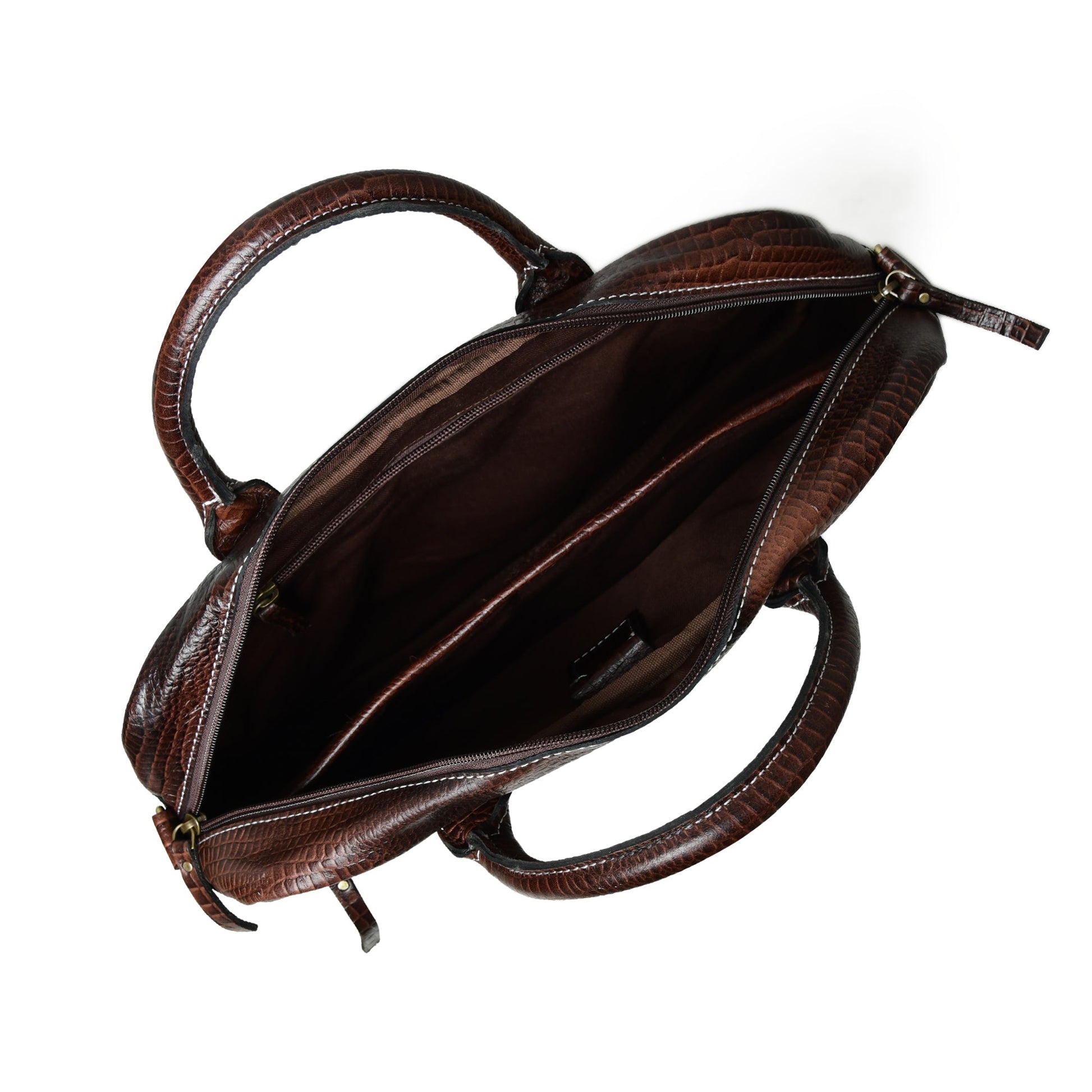 Laurent Leather Briefcase- Dark Brown - Concordia Style Boutique