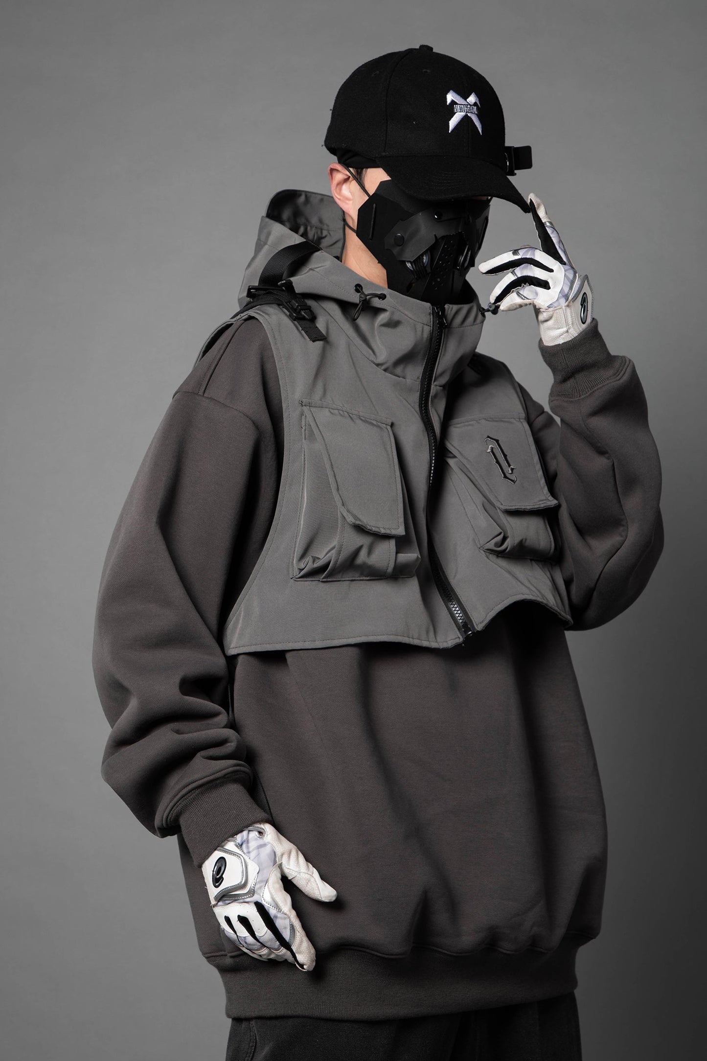 HiH34 Grey Tech Guard Hoodie - Concordia Style Boutique