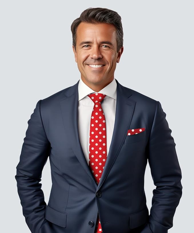 Vittorio Farina Men's Polka Dot Satin Necktie & Pocket Square