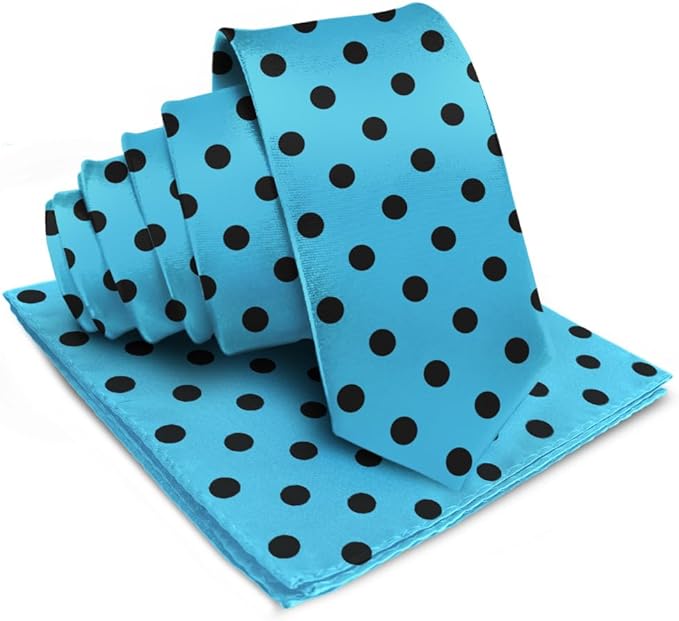 Vittorio Farina Men's Polka Dot Satin Necktie & Pocket Square