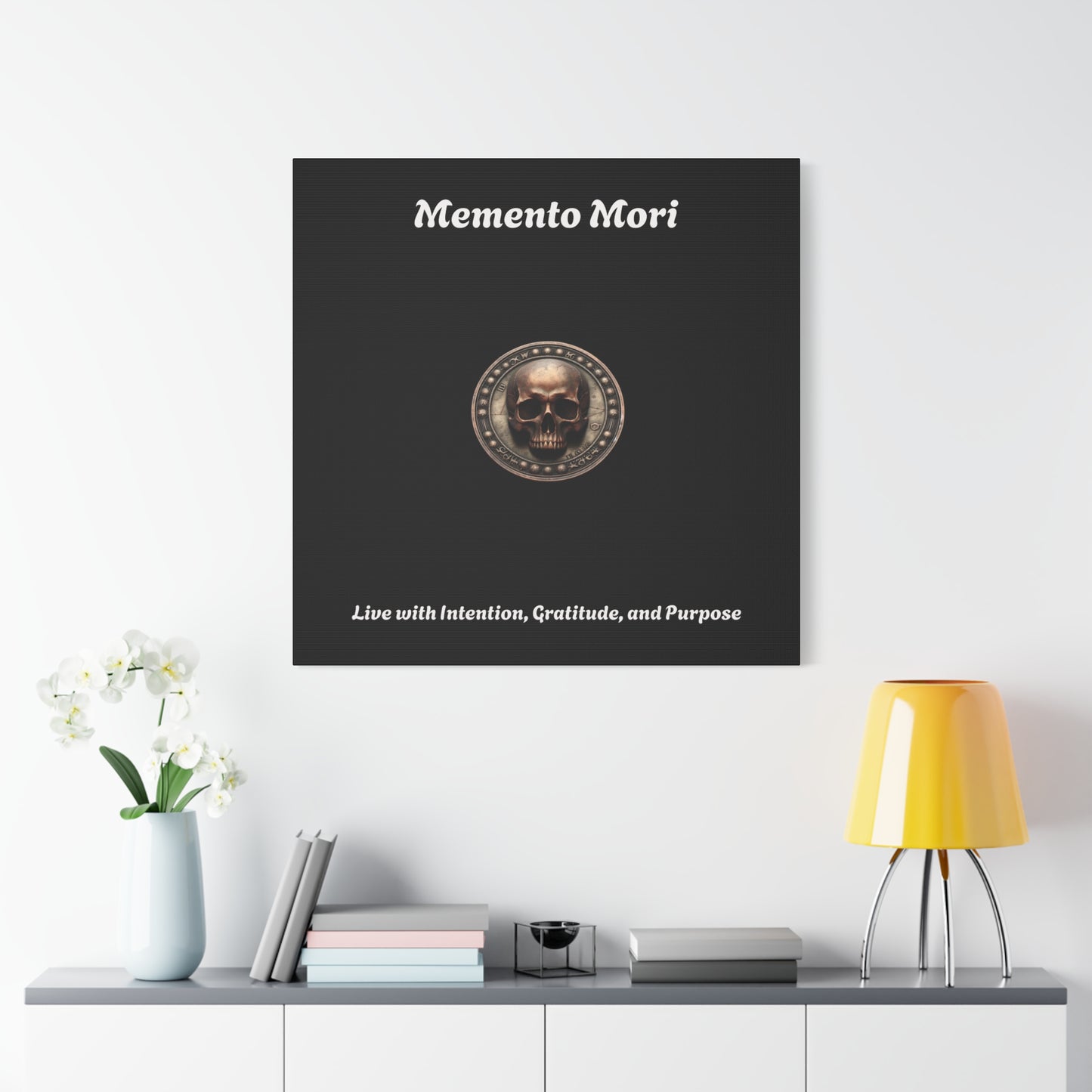 "Memento Mori" Matte Canvas - Inspirational Wall Art -"Live with Intention, Gratitude, and Purpose" - Premium Canvas from Concordia Style Boutique - Just $56.56! Shop now at Concordia Style Boutique