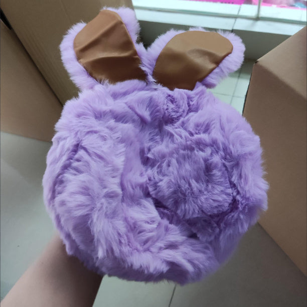 Plush Faux Rabbit Fur Bag with Clip - Premium Plush Faux Rabbit Fur Bag with Clip from Concordia Style Boutique - Just $16.89! Shop now at Concordia Style Boutique