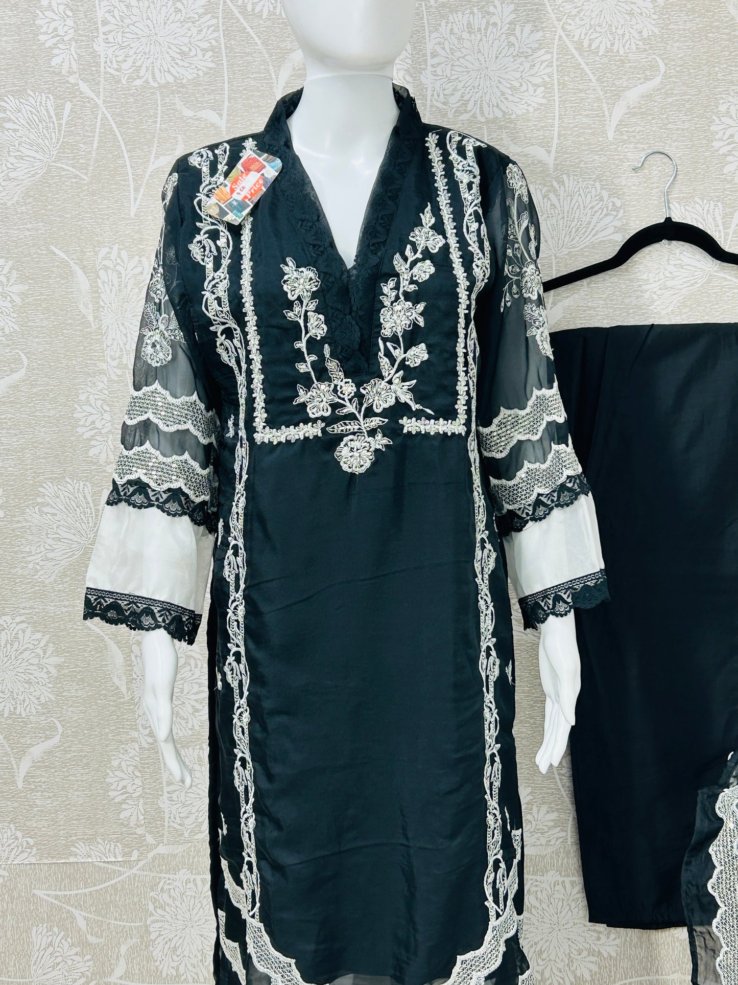 Chanderi silk salwar kameez set : SALE