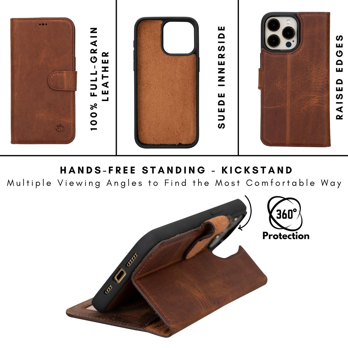 Casper iPhone 14 Series Detachable Leather Wallet Case - Concordia Style Boutique
