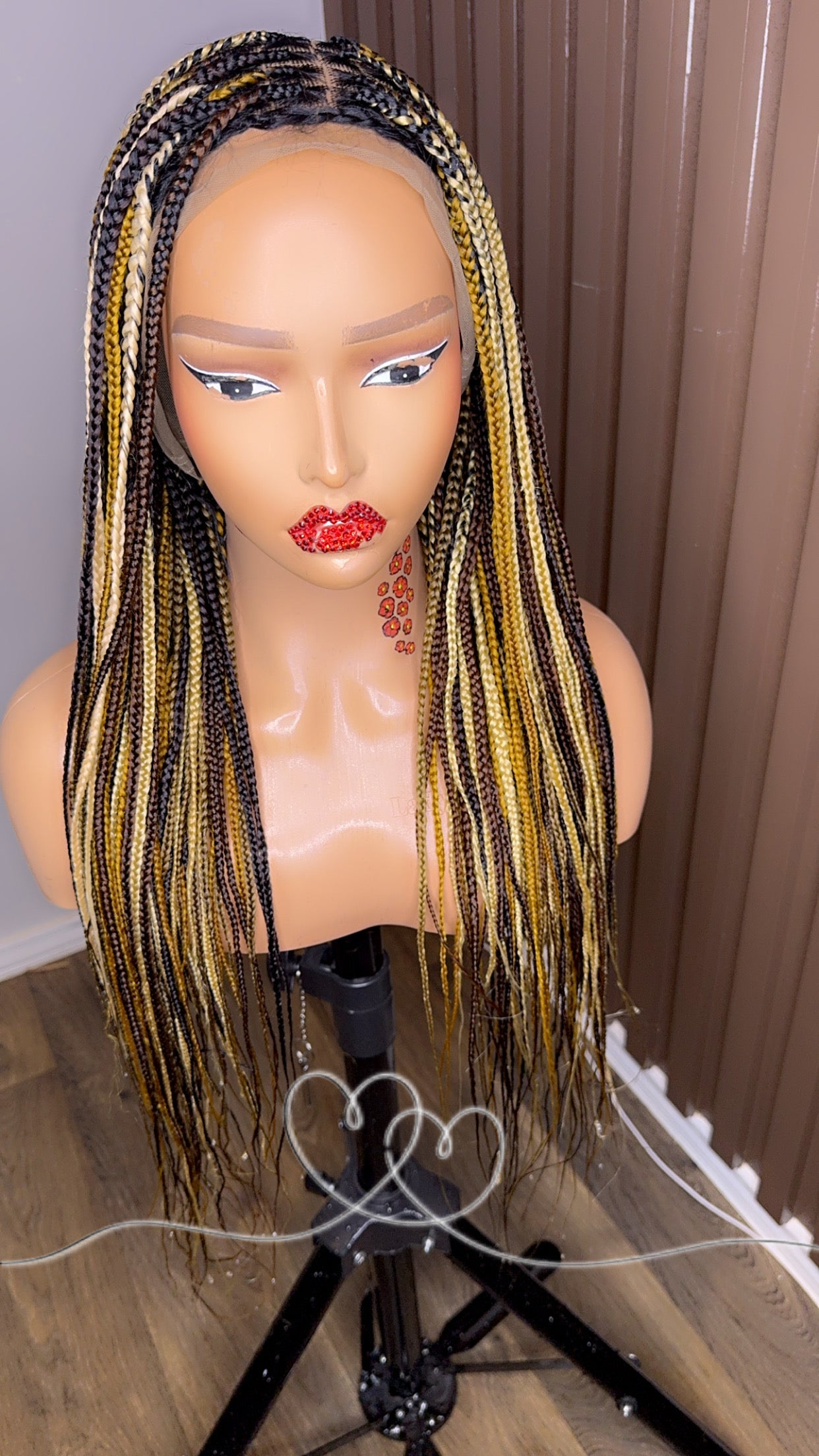 22 inches mix color knotless braided wig