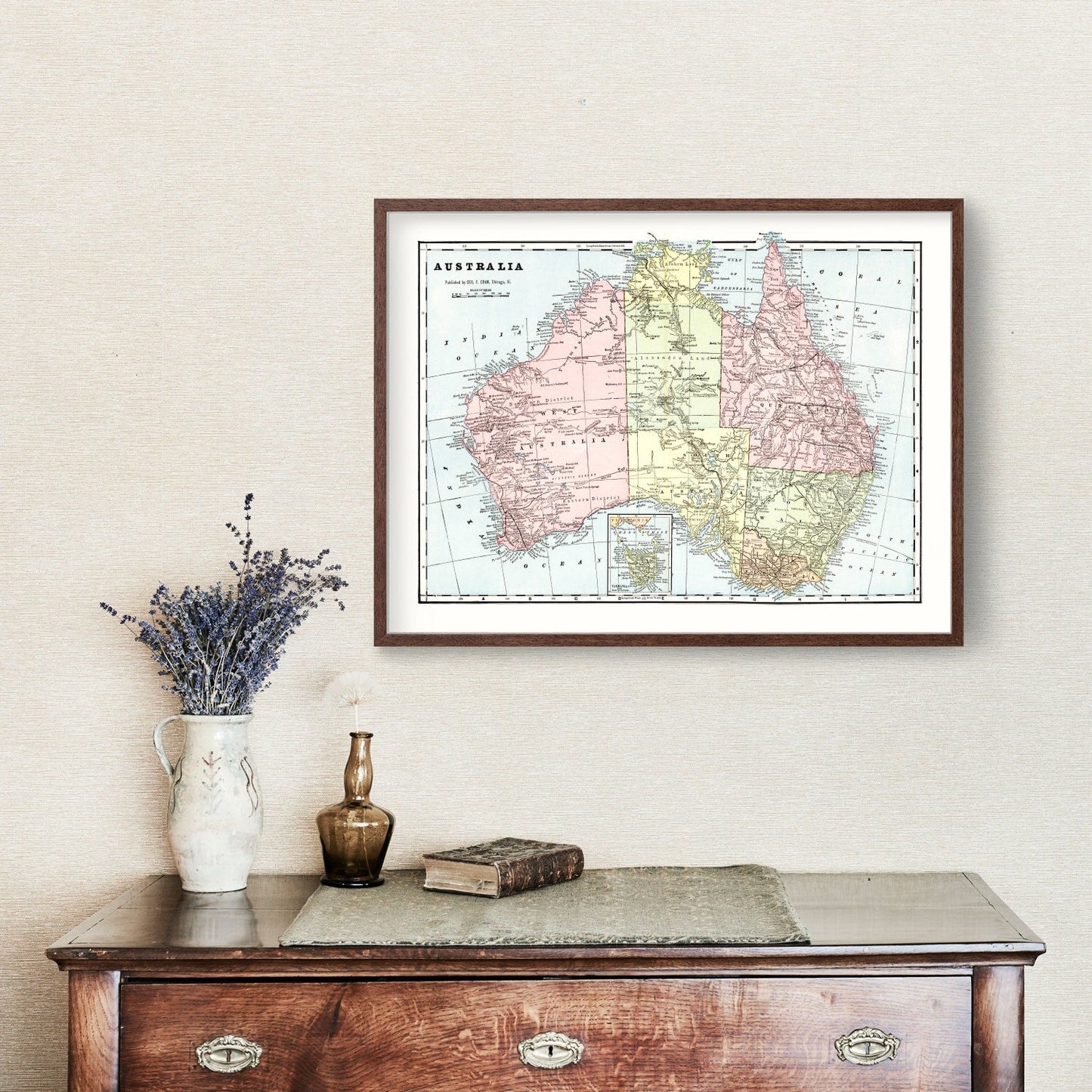 Vintage Map of Australia 1901 - Concordia Style Boutique