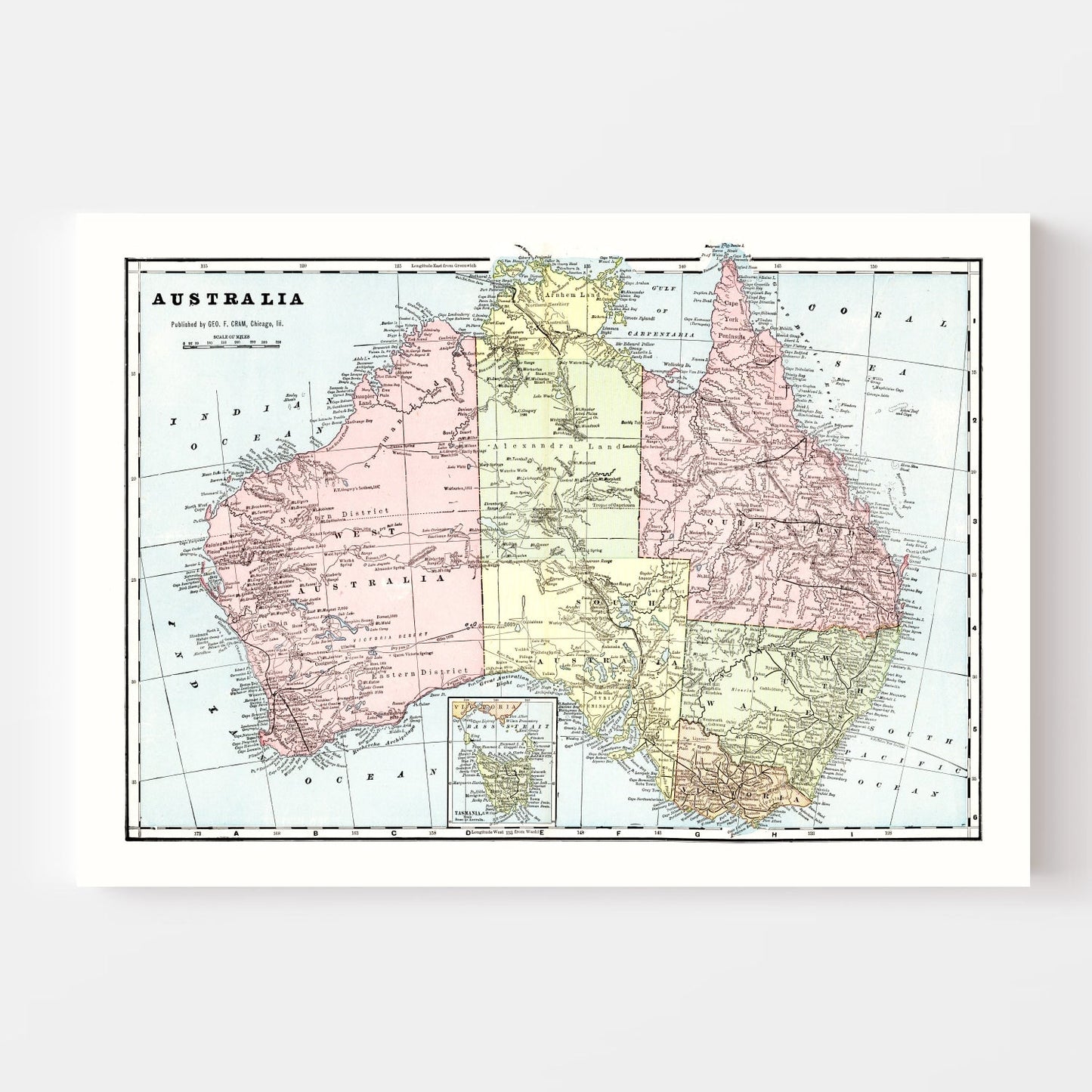 Vintage Map of Australia 1901 - Concordia Style Boutique