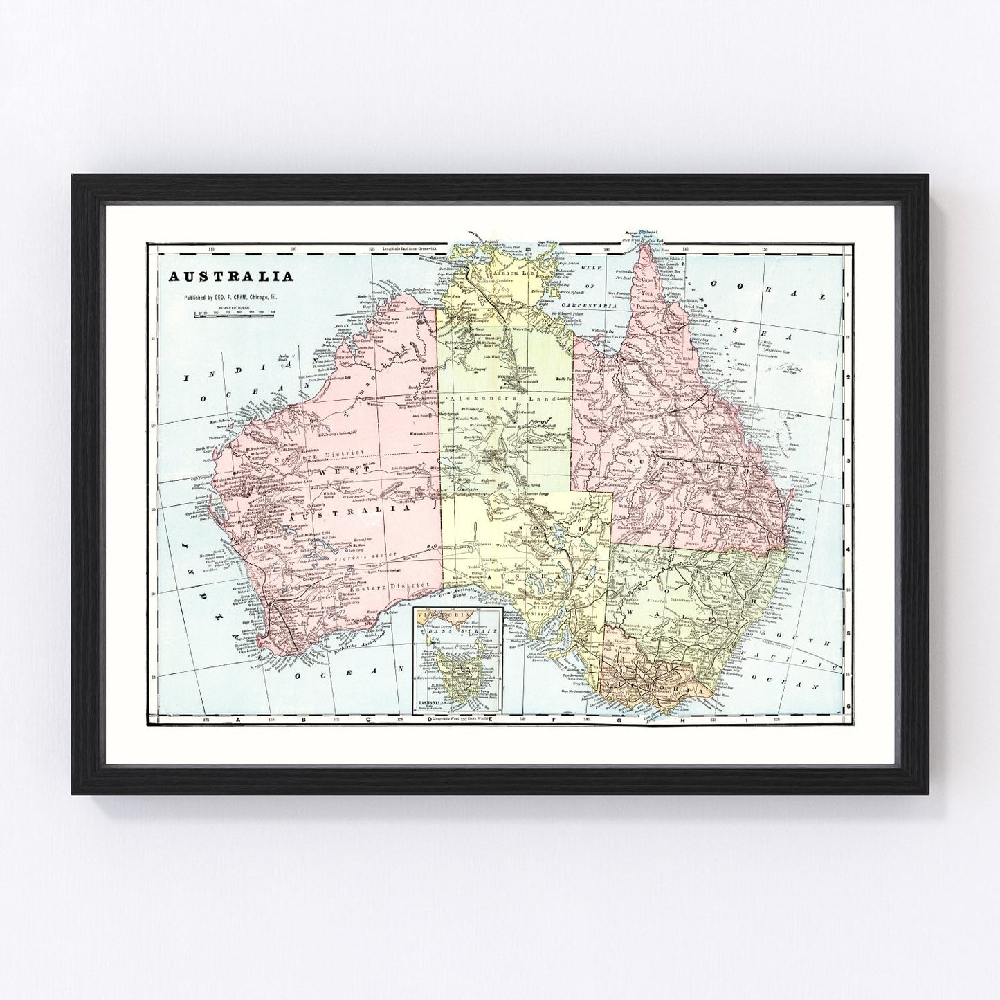 Vintage Map of Australia 1901 - Concordia Style Boutique