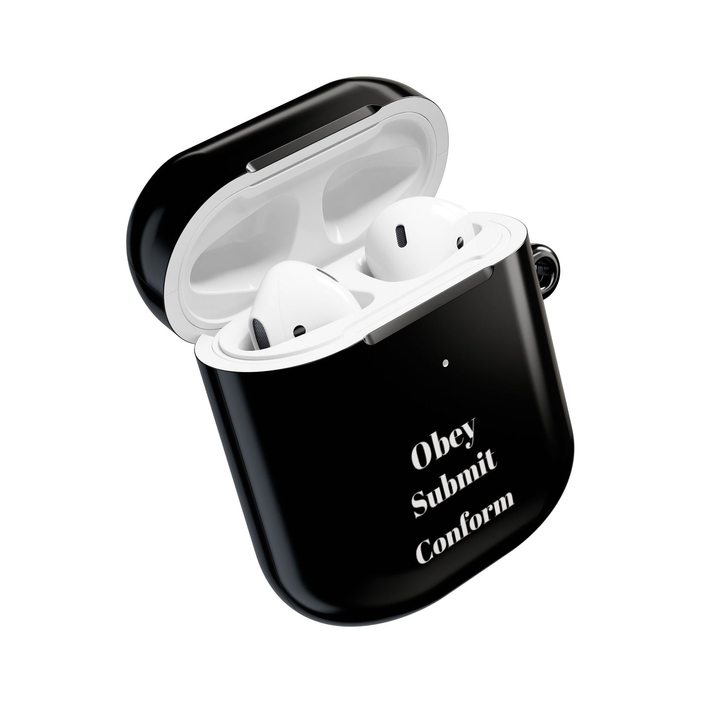 "Obey - Submit - Conform" AirPod Case - Stylish Black Accessory - Premium AirPod Case from Concordia Style Boutique - Just $24.38! Shop now at Concordia Style Boutique