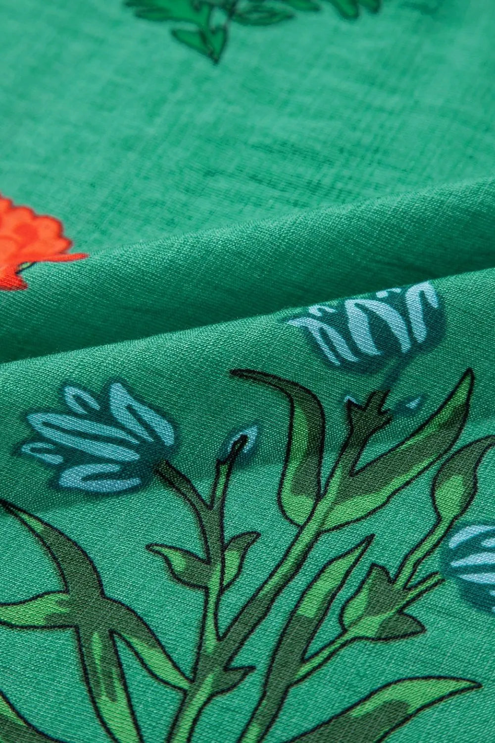 Floral Print Notched Short Sleeve Blouse - Concordia Style Boutique