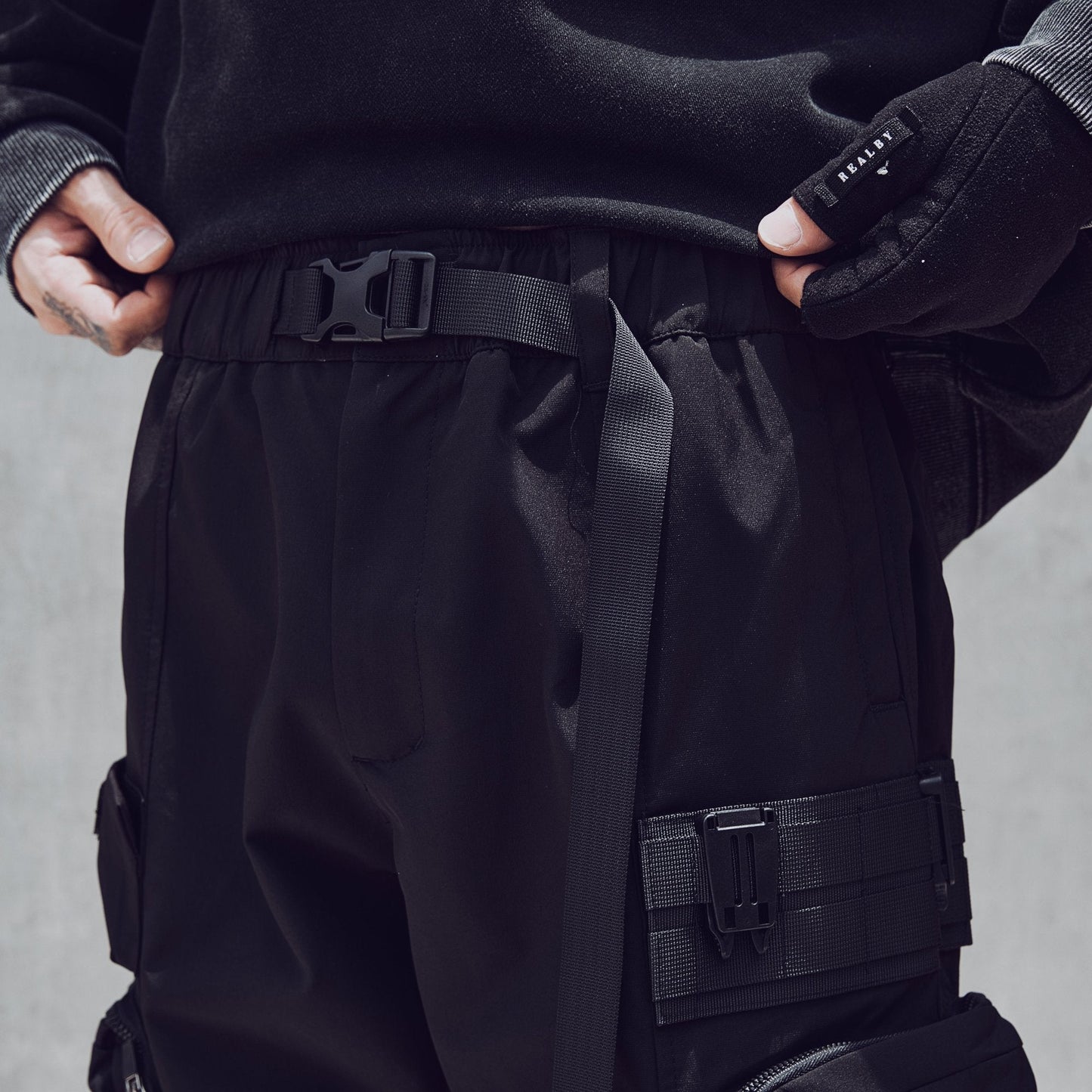 IBP440 Matte Black Paratrooper Joggers - Concordia Style Boutique