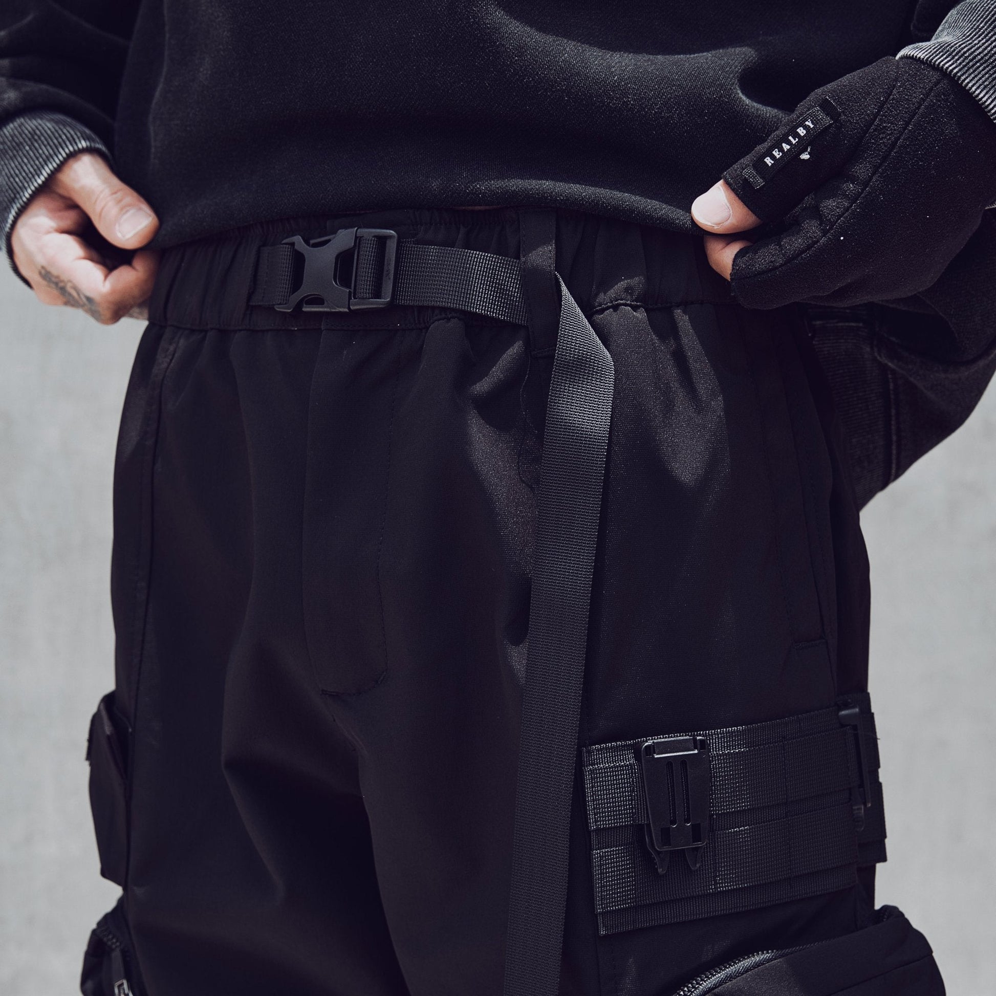 IBP440 Matte Black Paratrooper Joggers - Concordia Style Boutique