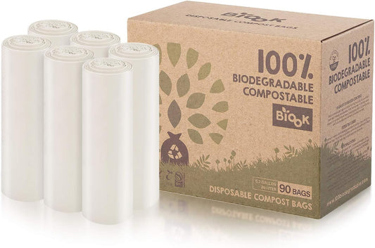 BIOOK Compostable Dog Poop Bags – Eco-Friendly, Leak-Proof, Certified Compostable
