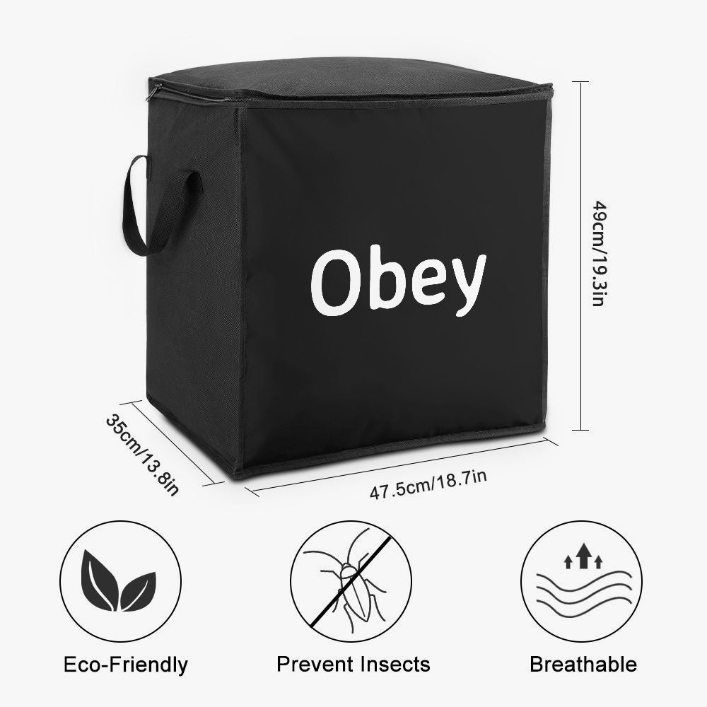 Quilts Storage Bag with Zipper - Obey - Premium quilt storage bag from Concordia Style Boutique - Just $20.50! Shop now at Concordia Style Boutique