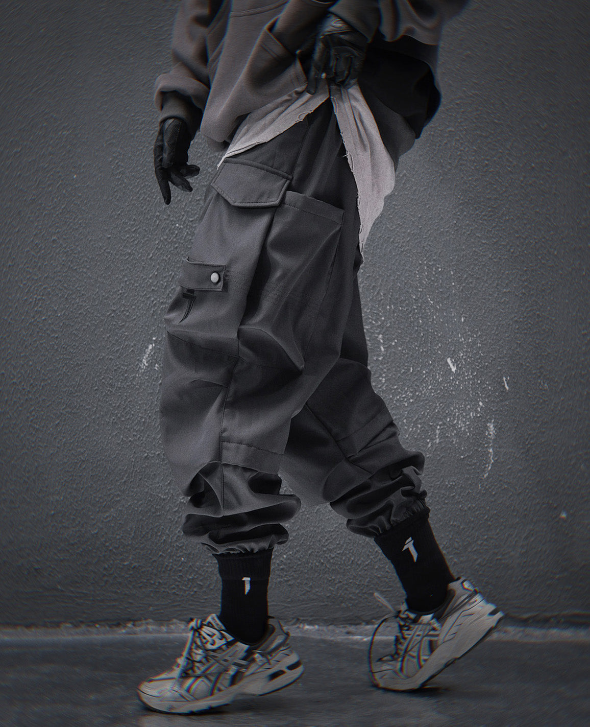 HiP42 Grey Techwear Joggers