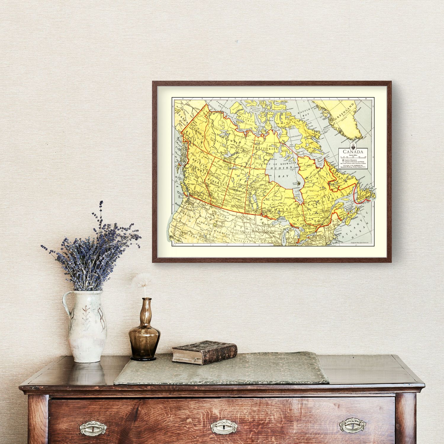 Vintage Map of Canada 1943 - Concordia Style Boutique