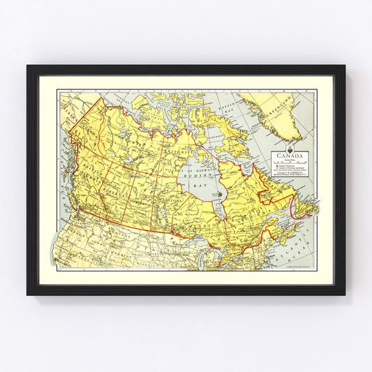 Vintage Map of Canada 1943 - Concordia Style Boutique