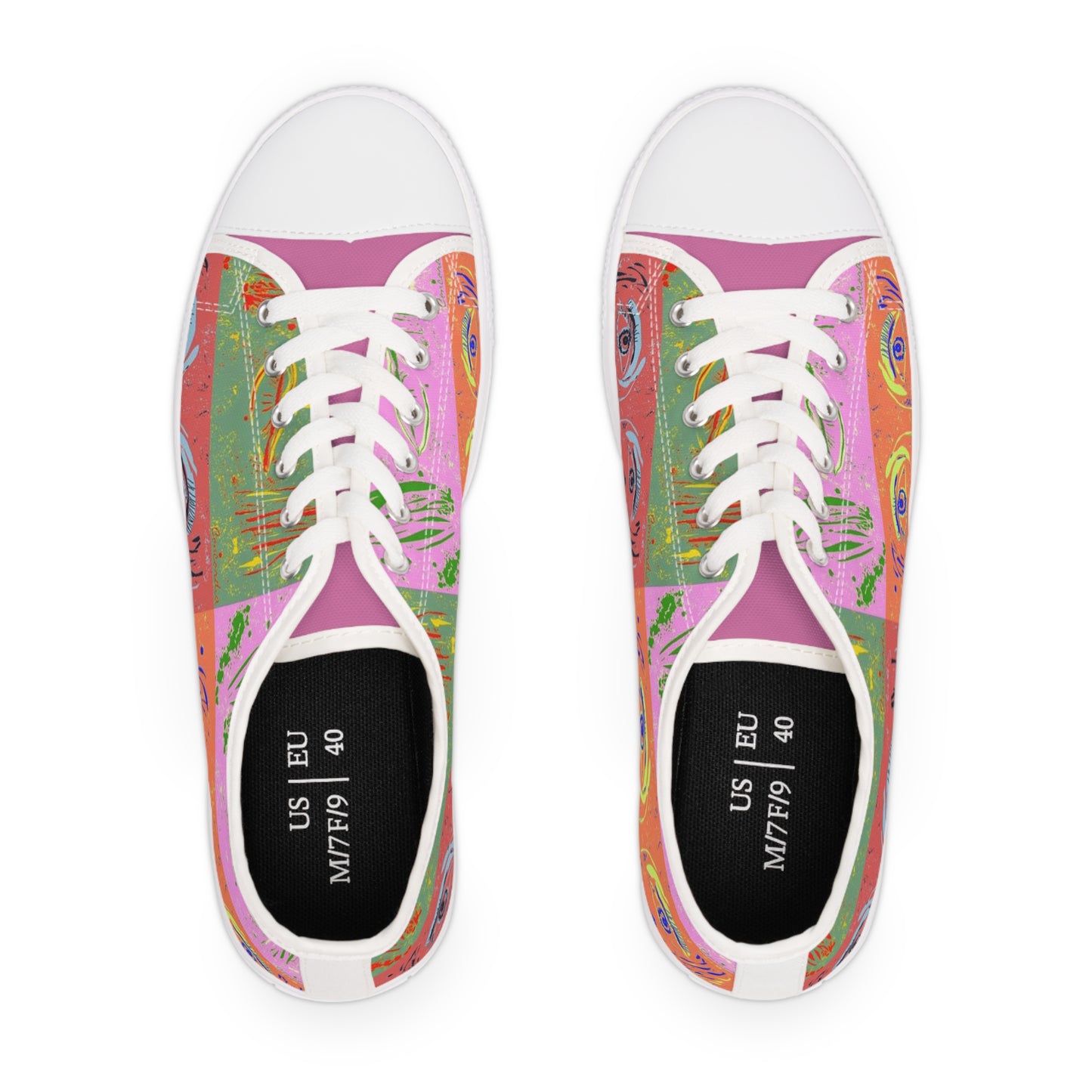 Women's Low Top Sneakers - "Woman Goes Pop!" - Premium Shoes from Concordia Style Boutique - Just $57.82! Shop now at Concordia Style Boutique