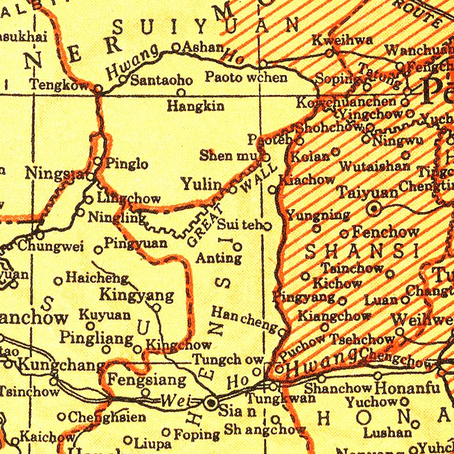 Vintage Map of China 1943 - Concordia Style Boutique