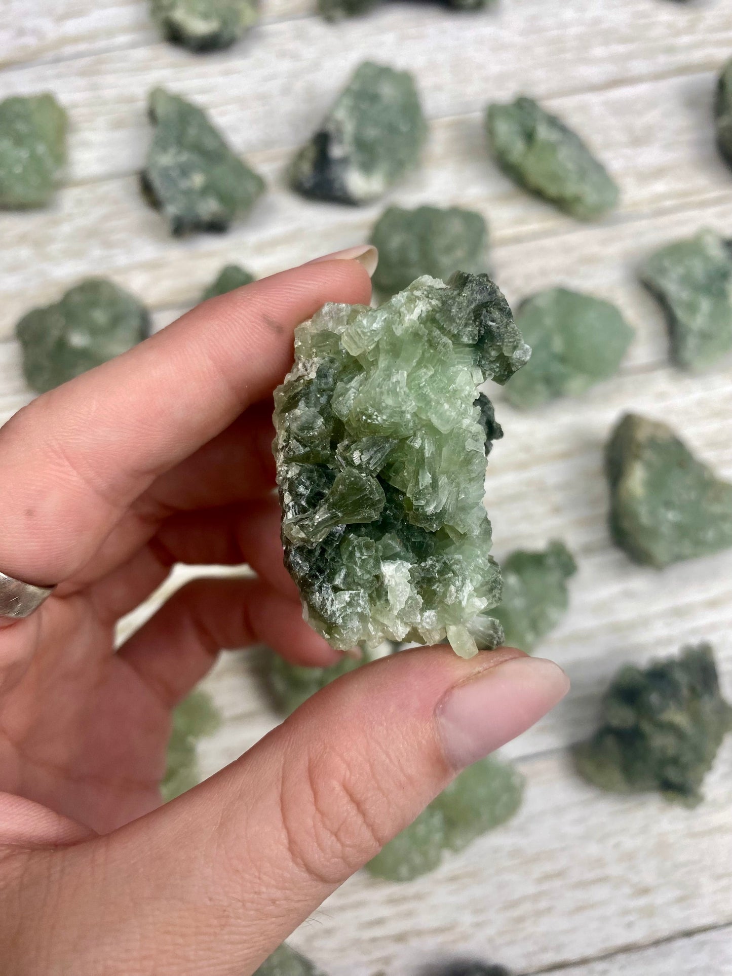 Prehnite with Epidote Cluster