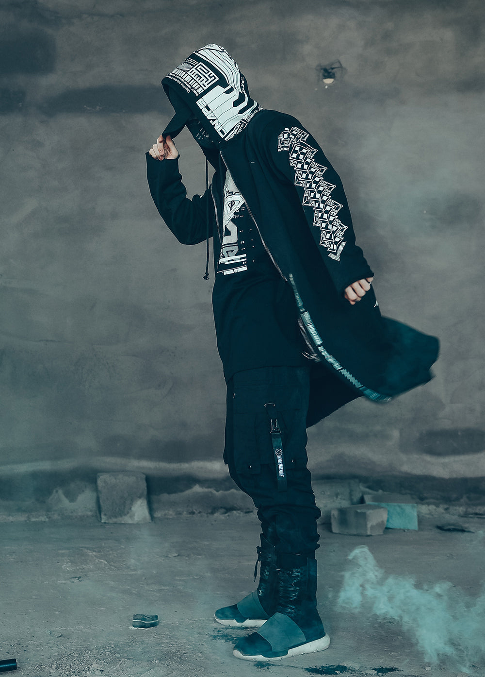 Sim507 Cyber Alien Trench Coat - Concordia Style Boutique